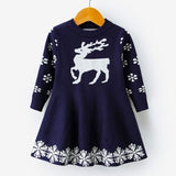 Snowflake Girls Long Sleeve Dress