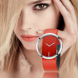 Unique Lady Leather Wrist Watch
