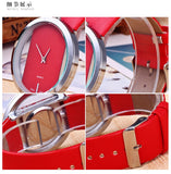 Unique Lady Leather Wrist Watch